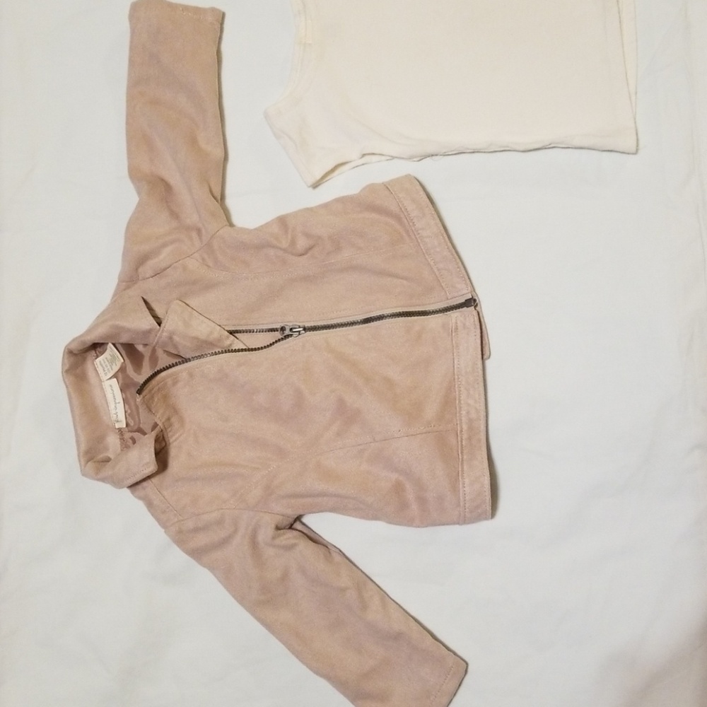 First Impressions Faux-suede jacket & T-shirt 12 m